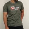 Minimal Printed Premium Cotton Casual Crew Neck T-Shirt Navy