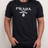 Minimal Printed Premium Cotton Casual Crew Neck T-Shirt Navy